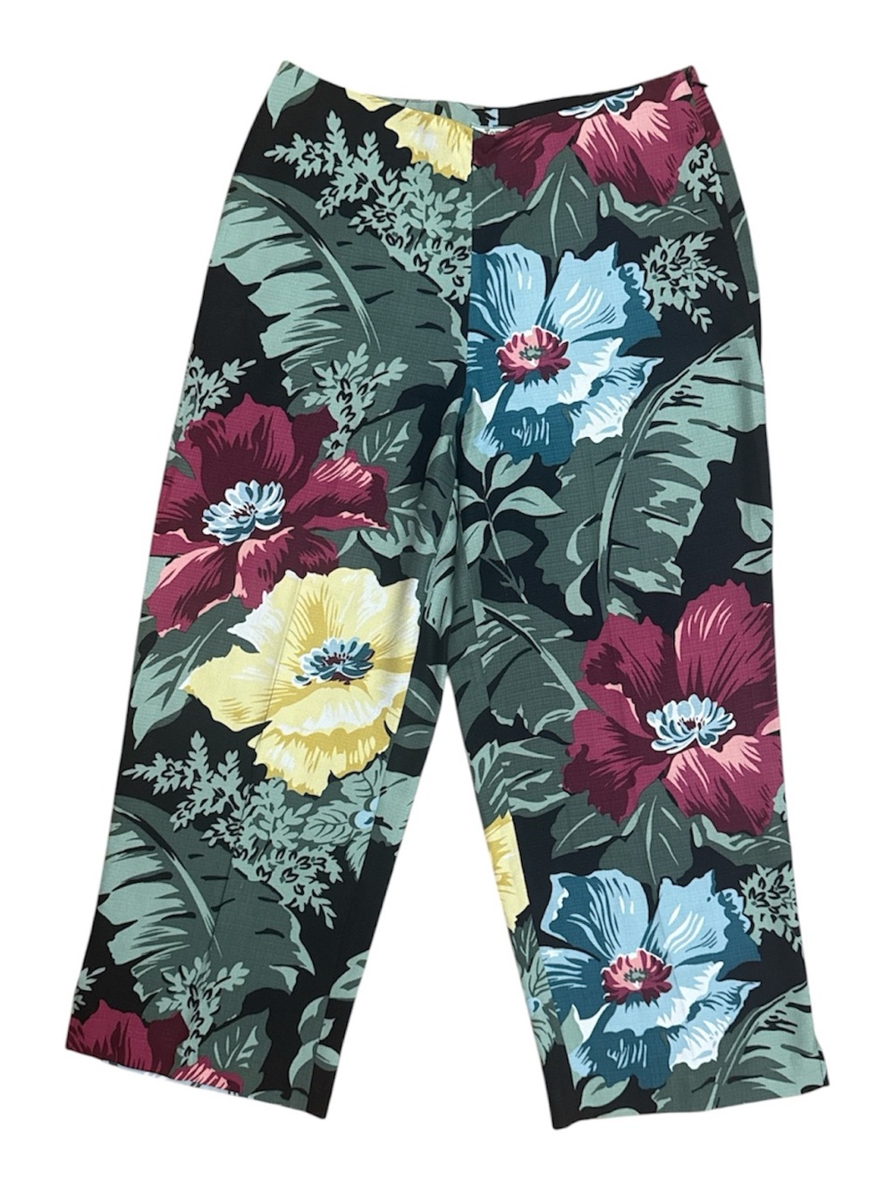 Tommy Bahamas Silk Tropical Wide Leg Floral Print Pants